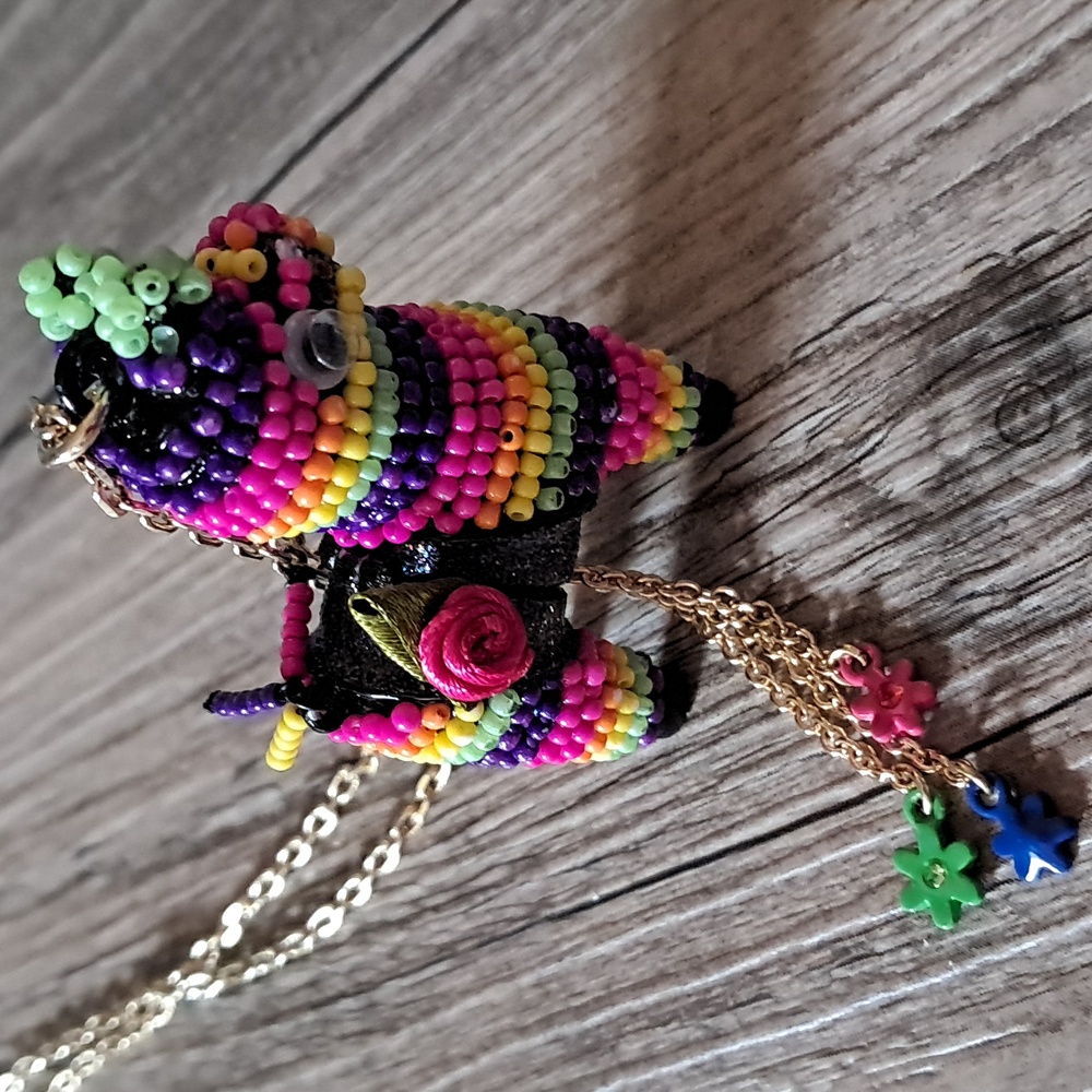 Betsey Johnson Llama Piñata Necklace with Surprise Inside